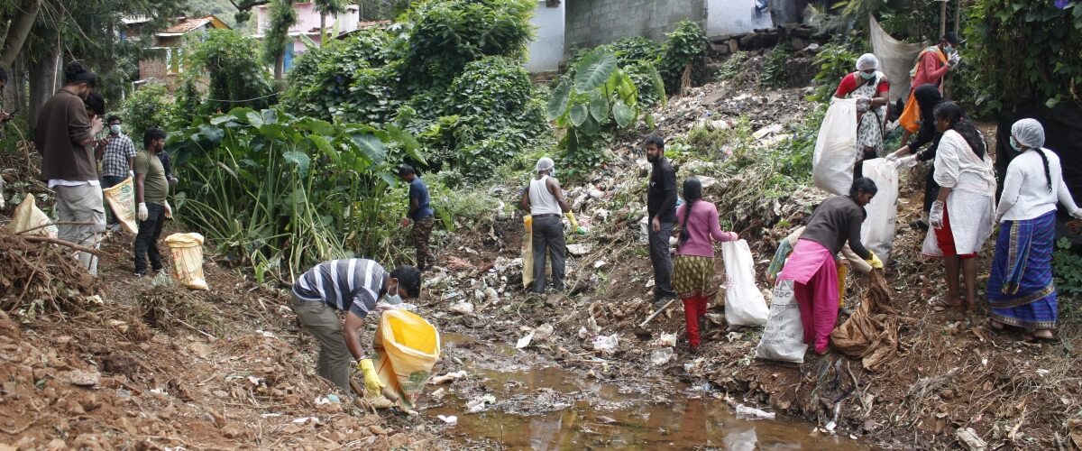 Kokkalthorai stream cleaning