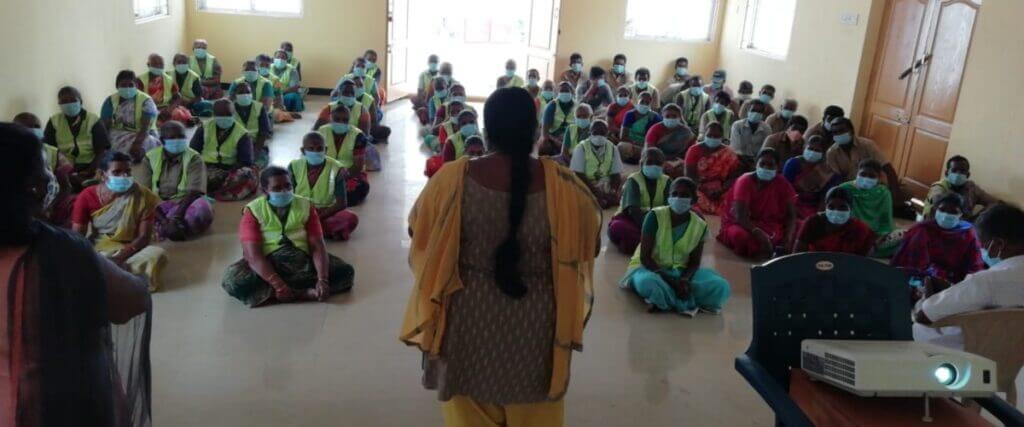Orientation session for sanitary workers