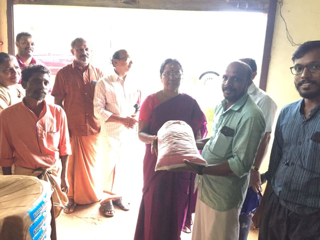 Distribution of lime shells to paddy farmers in Wayanad