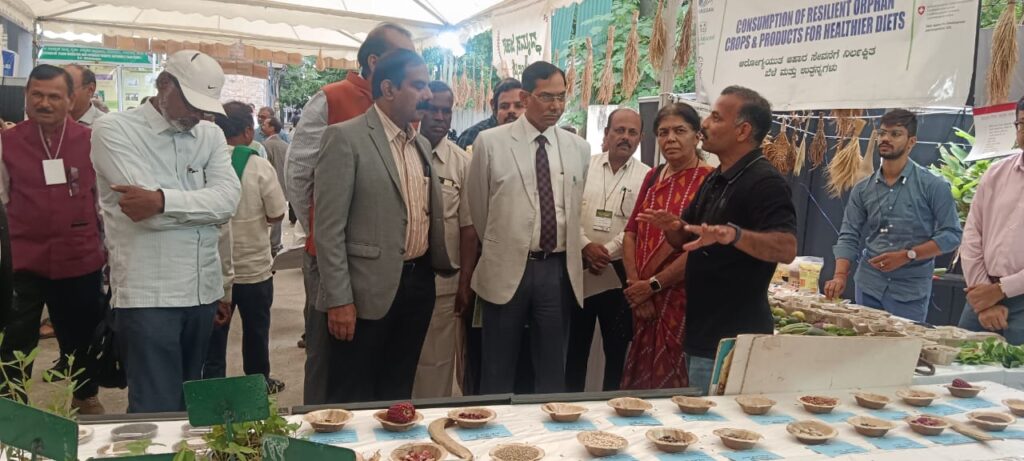 UD stall interacting with Dr. Trilochan Mohapatra