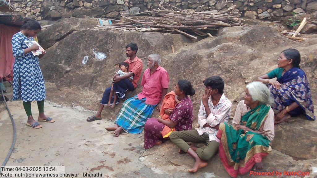 Door to door nutrition awareness sessions conducted by Community Health Workers.