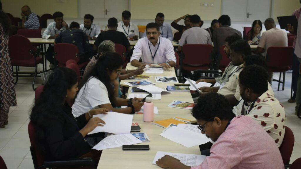 Filling out the consent form regarding the use of documents collected at the workshop.