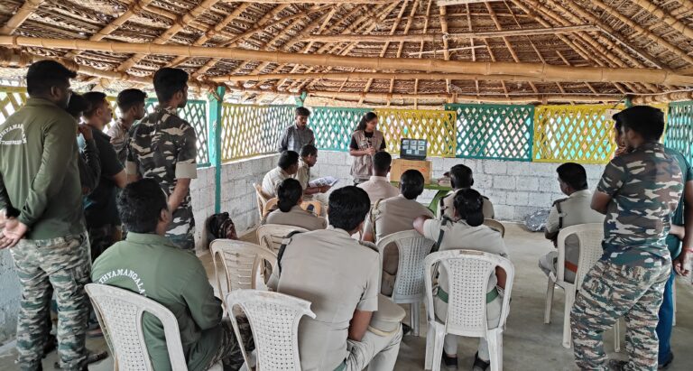 C Vandana presenting research highlights in Bhavanisagar range(1)