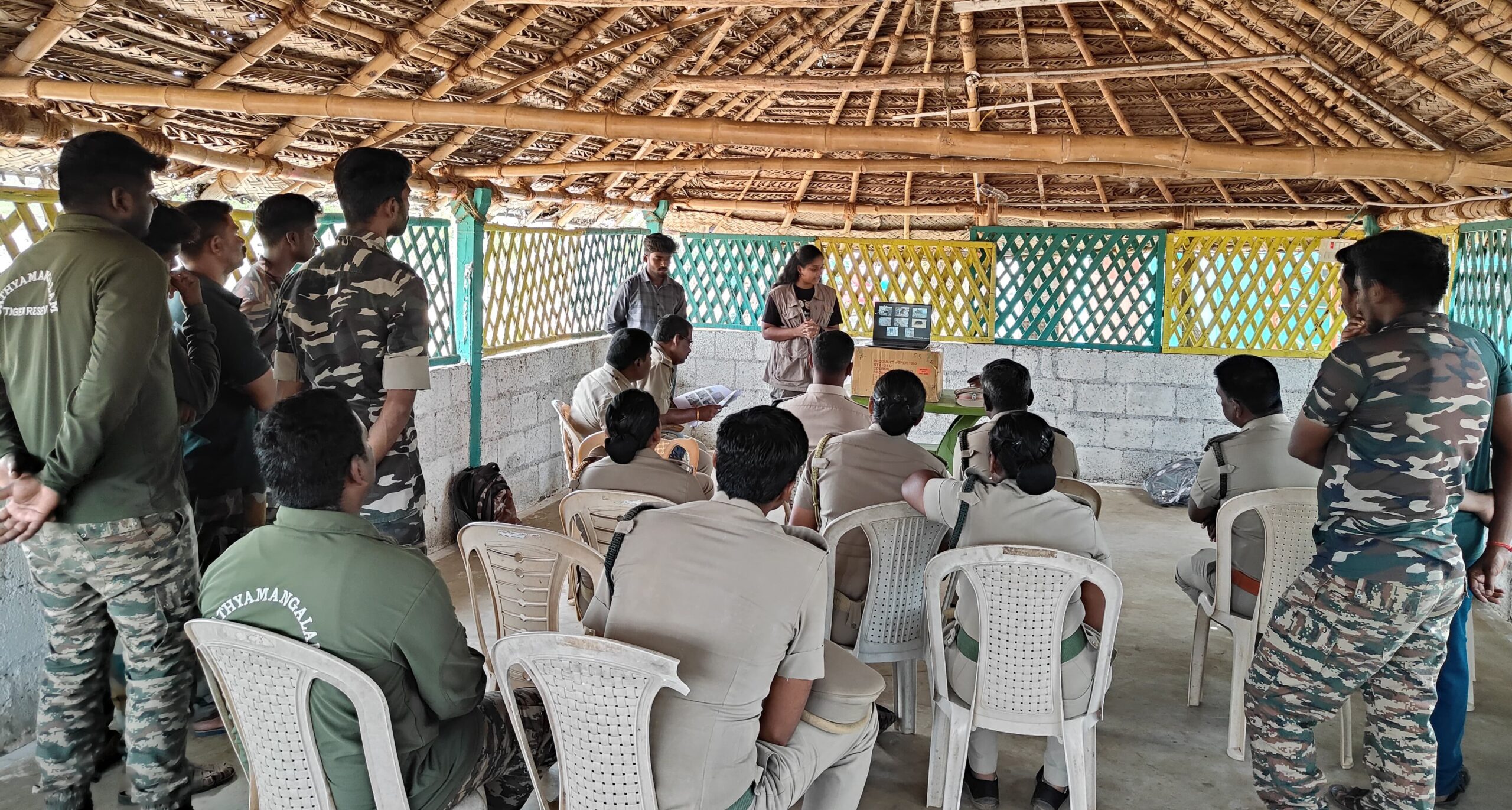 C Vandana presenting research highlights in Bhavanisagar range(1)