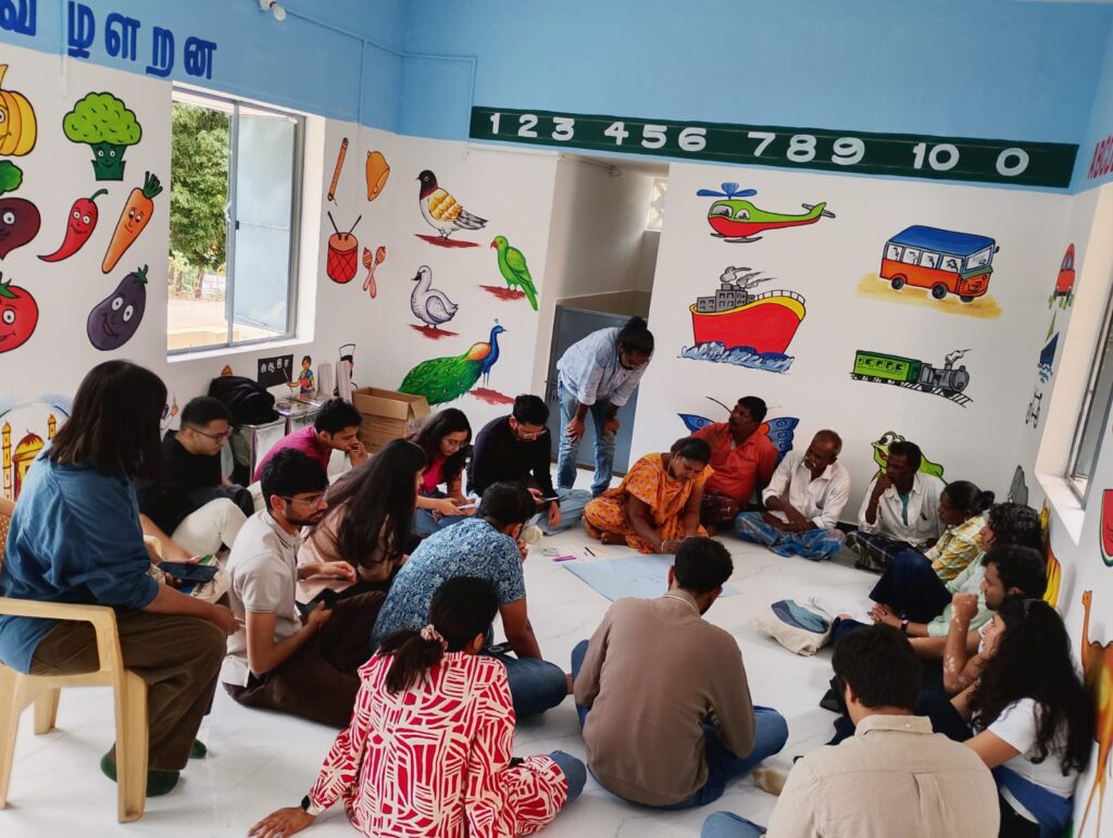 Students Interaction with Anganwadi centre and AMN and Resource mapping activity