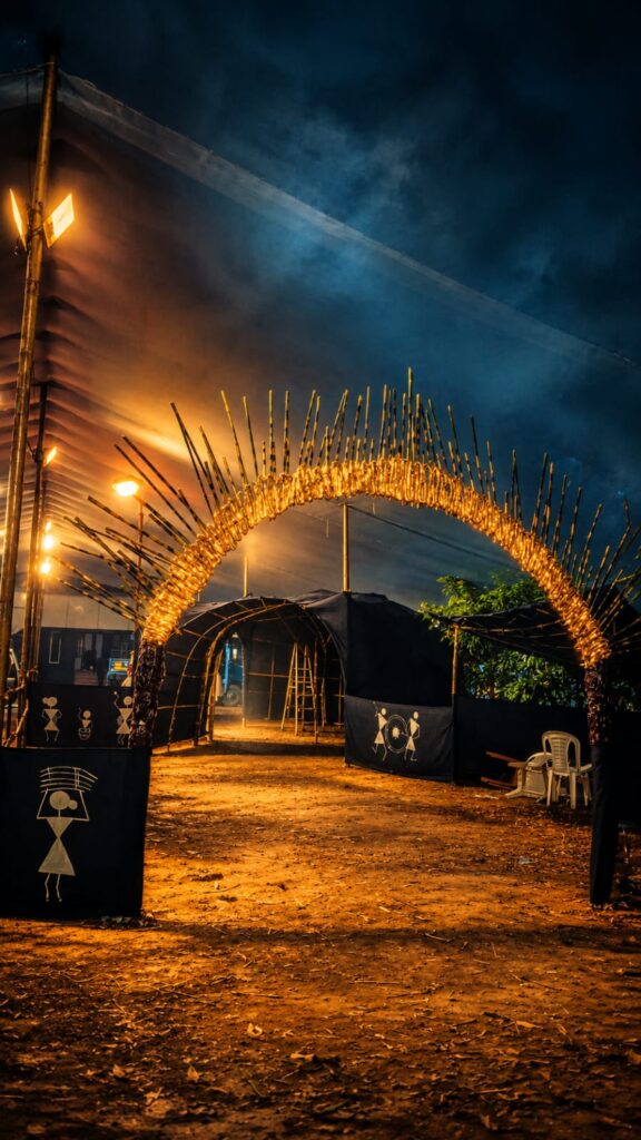 A traditionally designed, decorative, and interactive exhibition space.pc Arjun