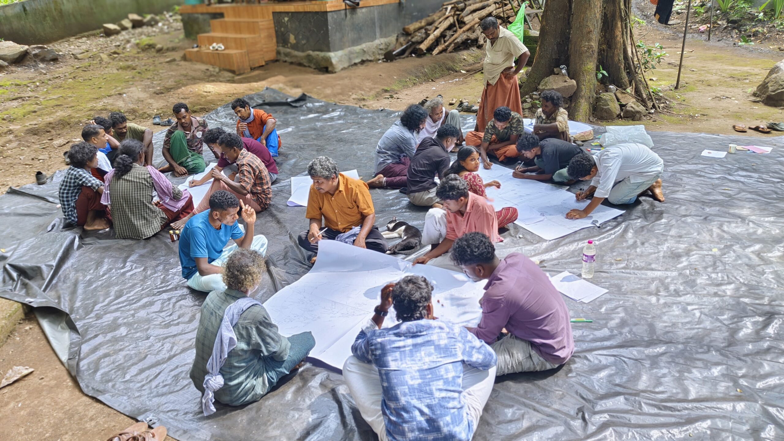Community members participating