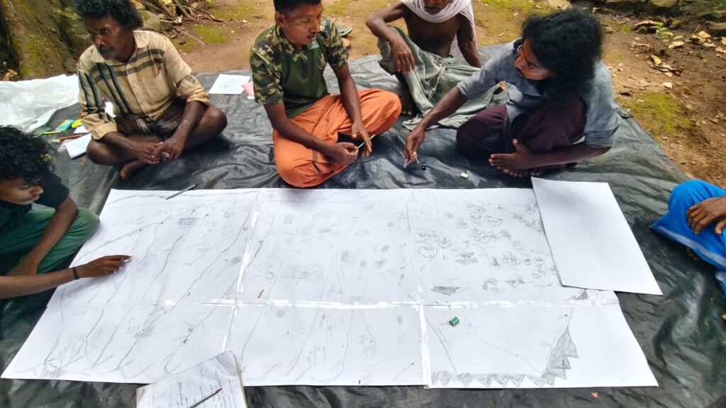Community members prepared their habitat area map